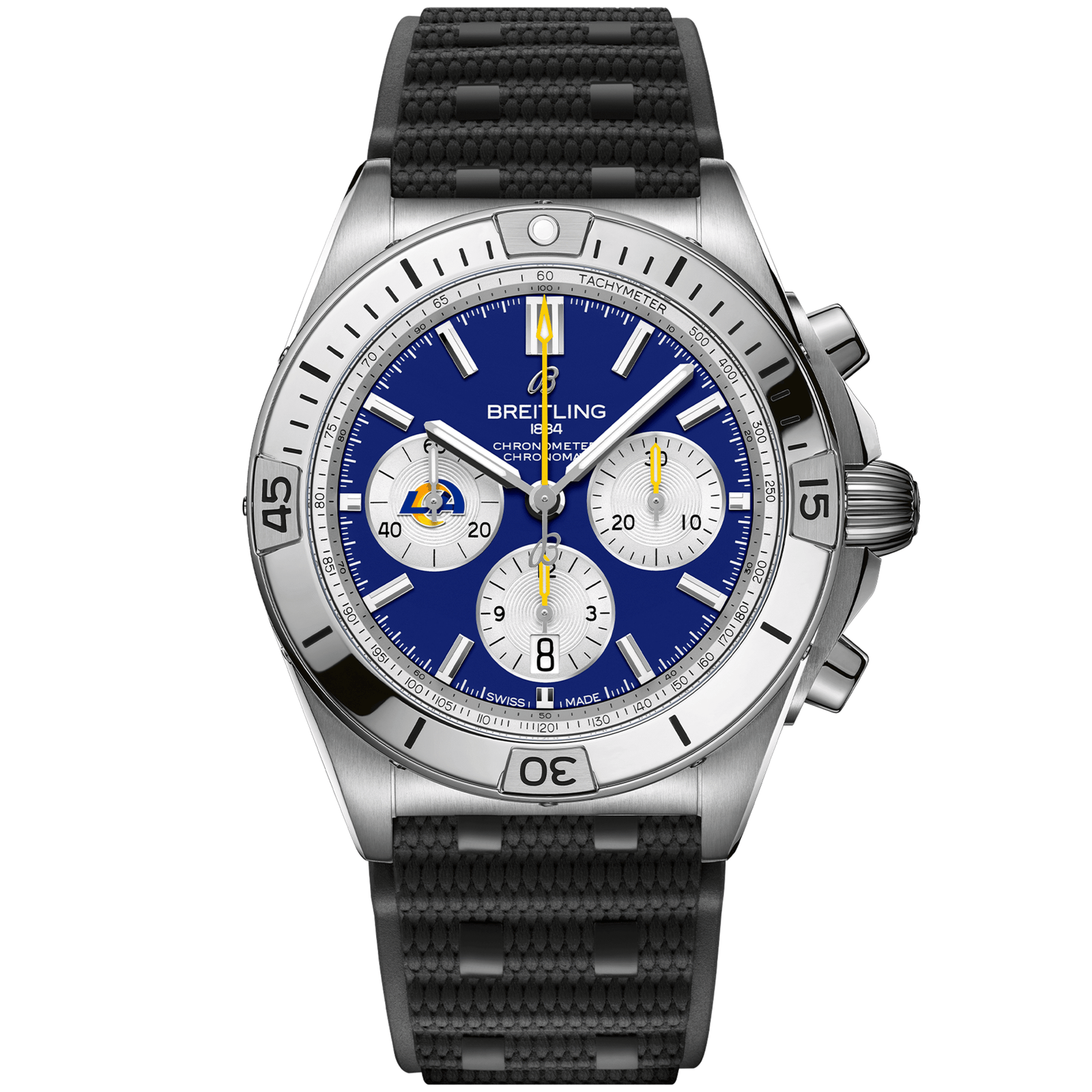 Chronomat_B0142_AB01342B1C9S1_RUBBER_LOS_ANGELES_RAMS_DIGITAL-scaled-1.png Chronomat B01 42 NFL Los Angeles Rams Edition AB01342B1C9S1 - 图片 1