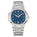 Patek Philippe Nautilus Ladies 7118/1200A-001 – 35mm Stainless Steel – Blue Dial – Factory Diamond Bezel