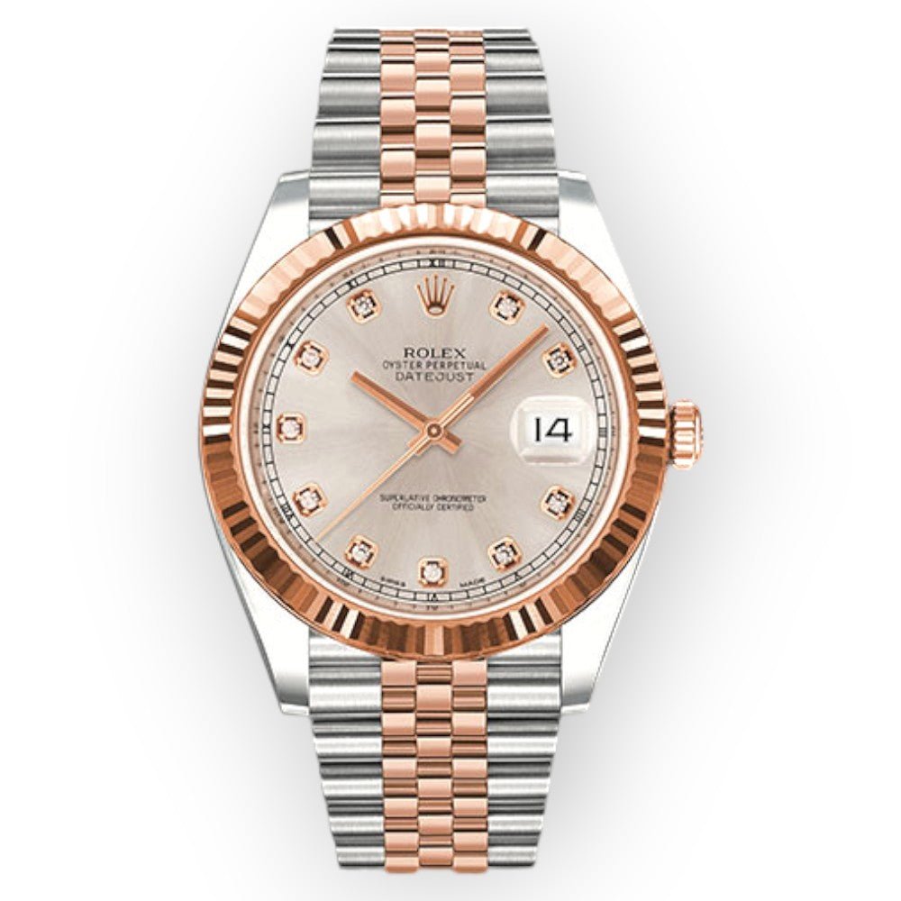 Pre-Owned-Rolex-Datejust-II-126331-41mm-Sundust-Diamond-Dial-Two-Tone-Jubilee-JD-Watches-NY.jpg Rolex Datejust II 126331 41mm Sundust Diamond Dial Two Tone Jubilee - 图片 1