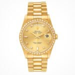 Rolex President Day-Date 36 – Yellow Gold Champagne Dial with Diamond Bezel & Markers
